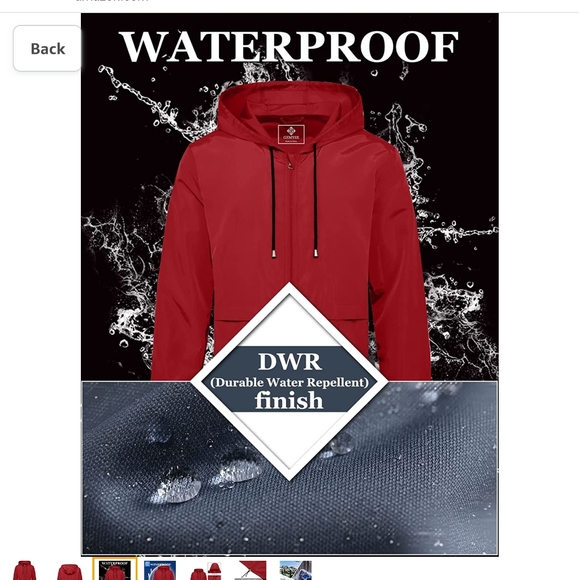 Gemyse Focus On Ski Men's Jacket Waterproof Windbreaker Hooded Small New - Picture 3 of 16